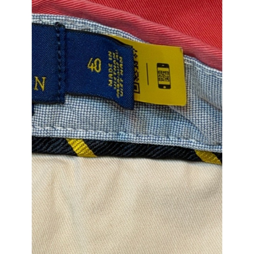 Polo Ralph Lauren Men Coral Stretch Cotton Twill Chino Shorts Size 40 Flat Front - Picture 7 of 8